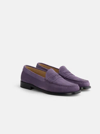 Alex Mill New York Loafer Sister In Suede In Purple