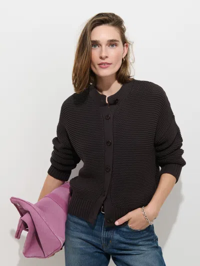 Alex Mill Nico Cardigan In Cotton In Asphalt Grey
