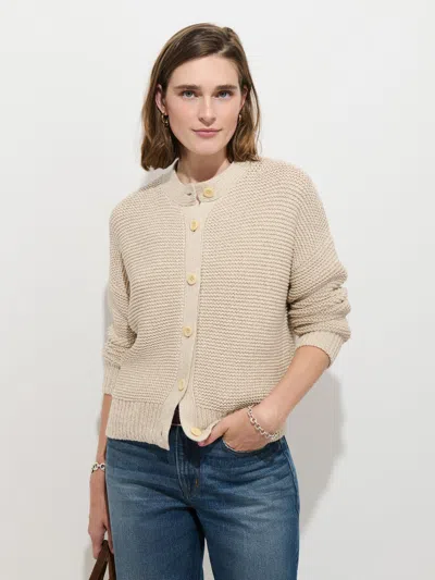 Alex Mill Nico Cardigan In Cotton In Marled Canvas