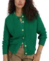 Alex Mill Chunky Cotton Cardigan In Verdant Green