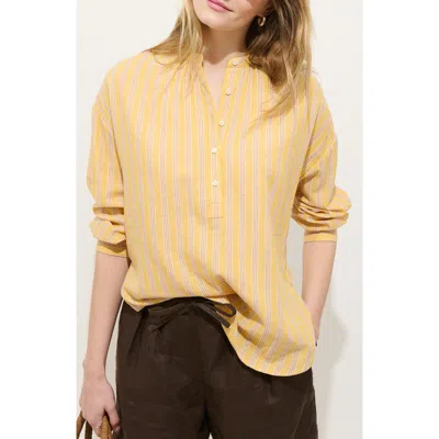 Alex Mill Nina Stripe Popover In Yellow