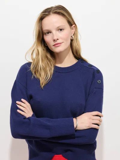 Alex Mill Normandy Sweater In Cotton In Blue