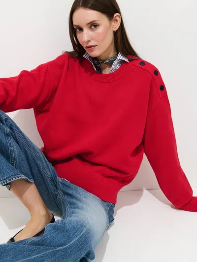 Alex Mill Normandy Sweater In Cotton In Red