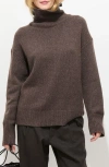 Alex Mill Nottinghill Merino Wool Blend Turtleneck Sweater In Brown