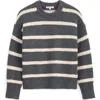 Alex Mill Nottinghill Stripe Merino Wool Blend Sweater In Gray