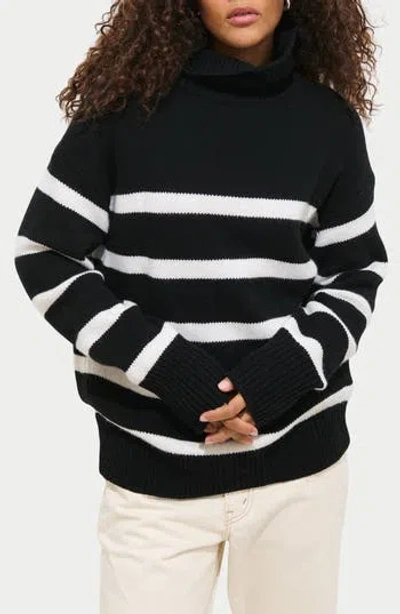 Alex Mill Nottinghill Turtleneck Wool Blend Sweater In Black