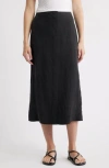Alex Mill Oliva A-line Midi Skirt In Black