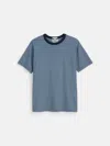 Alex Mill Omnigod X  Fine Stripe Tee In Light Indigo