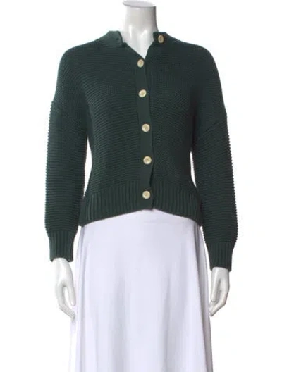 Pre-owned Alex Mill Open Front Sweater In Green
