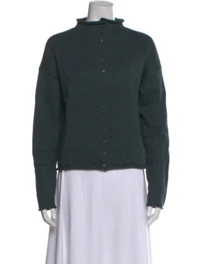 Pre-owned Alex Mill Open Front Sweater In Green
