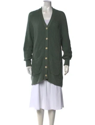 Pre-owned Alex Mill Open Front Sweater In Green