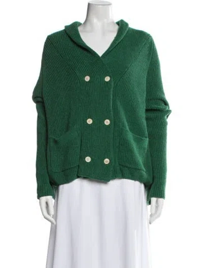 Pre-owned Alex Mill Open Front Sweater In Green
