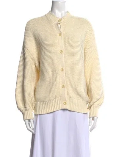 Pre-owned Alex Mill Open Front Sweater In Neutrals/white