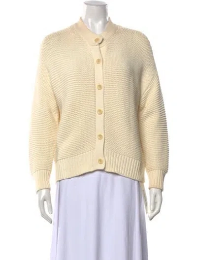 Pre-owned Alex Mill Open Front Sweater In Neutrals/white