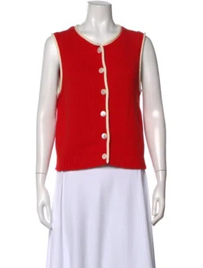 Pre-owned Alex Mill Open Front Sweater In Red