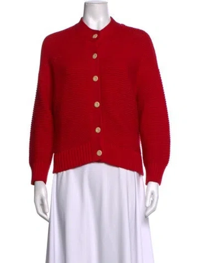 Pre-owned Alex Mill Open Front Sweater In Red