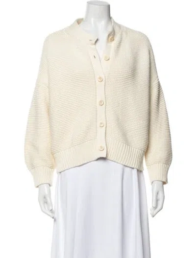 Pre-owned Alex Mill Open Front Sweater In White