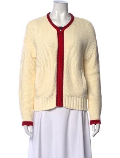 Pre-owned Alex Mill Open Front Sweater In White