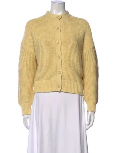 Pre-owned Alex Mill Open Front Sweater In Yellow