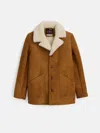 Alex Mill Owen Barry Shearling Rodeo Jacket In Brandy/cream