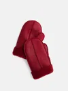 Alex Mill Owen Barry X  Mittens In Suede Shearling In Red