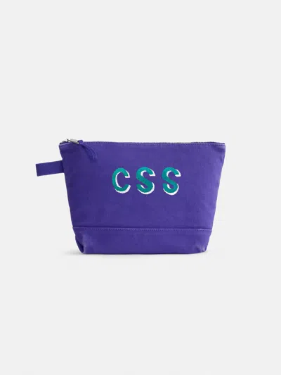 Alex Mill Painted Perfect Canvas Pouch In Deep Purple