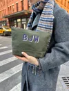 Alex Mill Painted Perfect Canvas Pouch In Military Olive