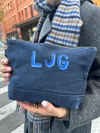 Alex Mill Painted Perfect Canvas Pouch In Navy