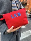 Alex Mill Painted Perfect Canvas Pouch In Red