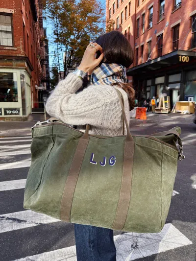 Alex Mill Painted Perfect Travel Tote In Military Olive