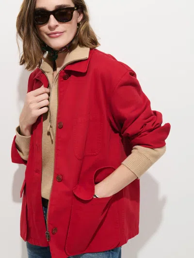 Alex Mill Painter Jacket In Herringbone In Chili Pepper
