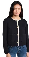 Alex Mill Paris Sweater Jacket Black In Black