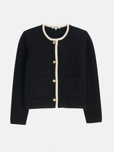 Alex Mill Paris Sweater Jacket In Black