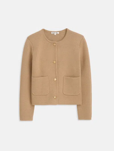 Alex Mill Paris Sweater Jacket In Camel