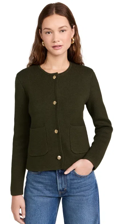 Alex Mill Paris Sweater Jacket Olive In Olive