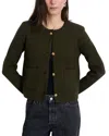 Alex Mill Paris Sweater Jacket Olive In Olive