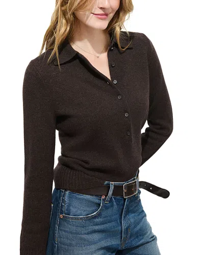 Alex Mill Park Cashmere Polo Sweater In Espresso