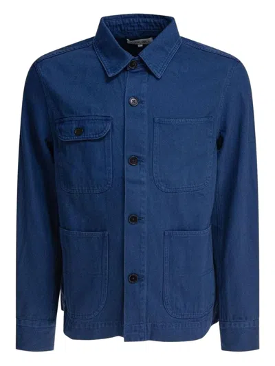 Alex Mill Garment Dyed Work Jacket In Upcycled Denim In French Navy