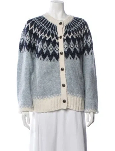 Pre-owned Alex Mill Patterned Crew Neck Sweater In Black/white