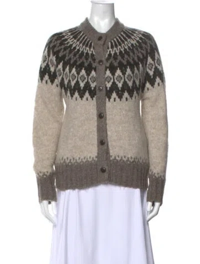 Pre-owned Alex Mill Patterned Crew Neck Sweater In Neutral
