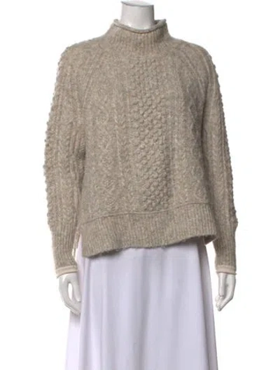 Pre-owned Alex Mill Patterned Mock Neck Sweater In Neutrals