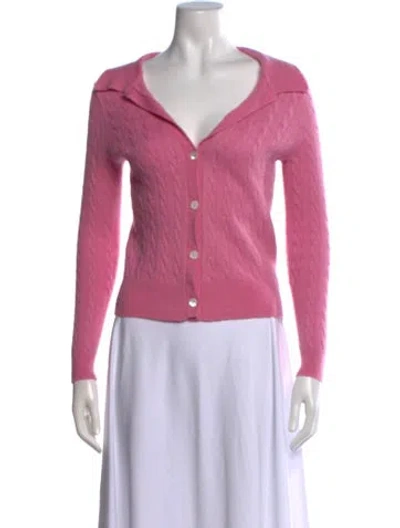 Pre-owned Alex Mill Patterned V-neck Sweater In Pink