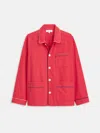 Alex Mill Piped Sleep Shirt In Flannel In Red