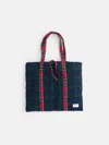 Alex Mill P'jimmies Blanket Tote In Flannel In Blackwatch Plaid