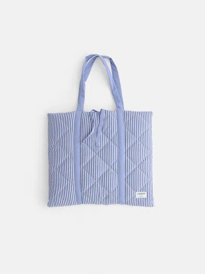 Alex Mill P'jimmies Blanket Tote In Stripe In Classic Blue Stripe