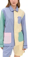 Alex Mill P'jimmies Long Sleeve Top Pastel Colorblock In Pastel Colorblock