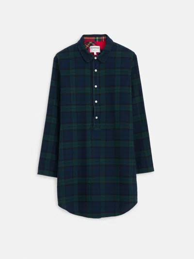 Alex Mill P'jimmies Night Shirt In Flannel In Blackwatch Plaid