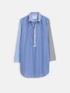 Alex Mill P'jimmies Nightdress Classic Blue Mixed Stripe In Classic Blue Mixed Stripe