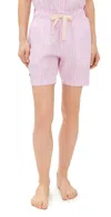 Alex Mill P'jimmies Shorts Pink Stripe In Pink Stripe