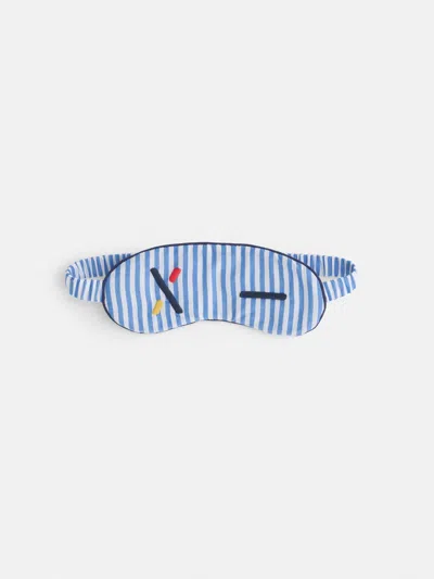 Alex Mill P'jimmies Sleep Mask In Stripe In Classic Blue Stripe